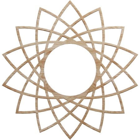 Ekena Millwork Eleanor Wood Fretwork Pierced Ceiling Medallion, Red Oak, 18"OD x 6 7/8"ID x 1/4"T CMWP18X18X0250EARO